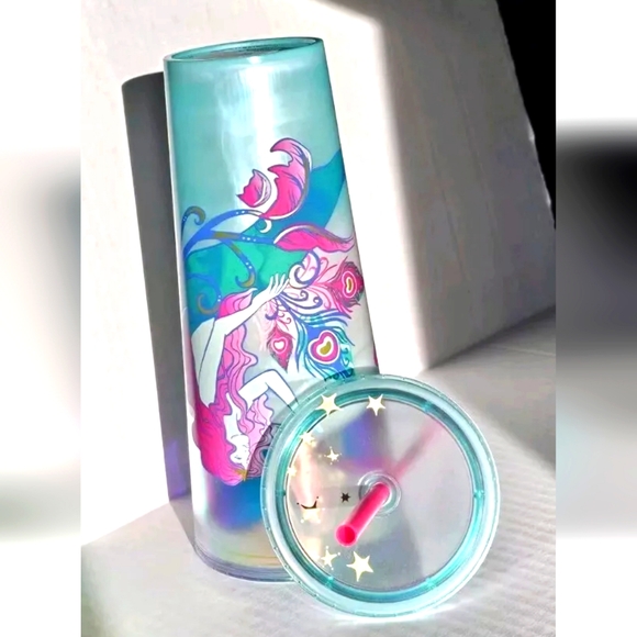 NWT, Starbucks 2024 Holiday Iridescent Holographic Siren Shell Star Lid Tumbler - Picture 4 of 7